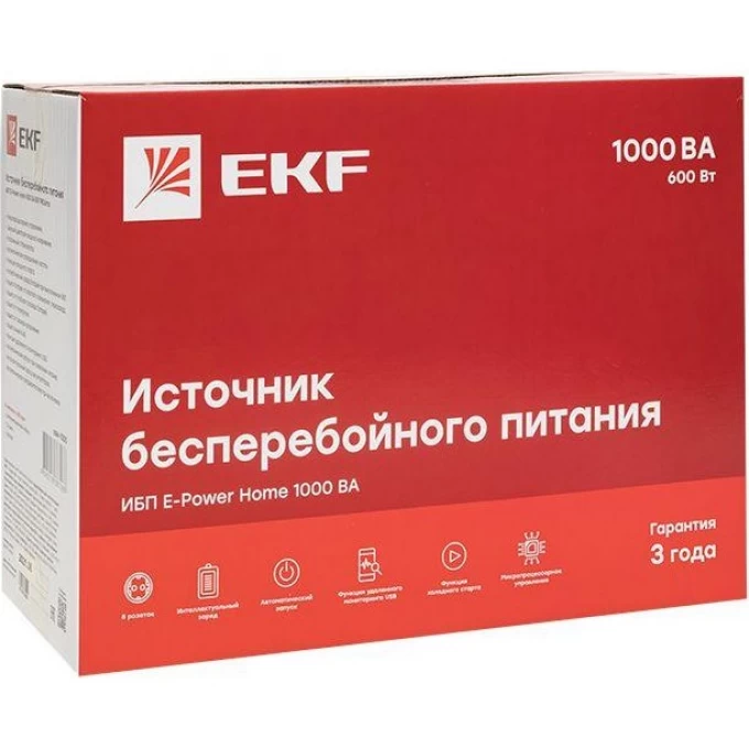 Источник бесперебойного питания линейно-интерактивный E-Power Home 1000ВА PROxima EKF SSW-1000 Источник бесперебойного питания линейно-интерактивный E-Power Home 1000ВА PROxima EKF SSW-1000