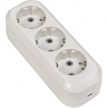 Колодка EKF 3 гнезда с заземлением 16А Эксперт