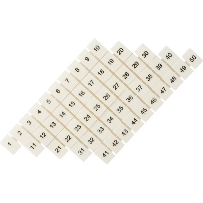 Маркеры для JXB-ST 2,5 NLPE с нумерацией 1-50 (100шт.) EKF zb-st-2.5-nlpe-1-50 Маркеры для JXB-ST 2,5 NLPE с нумерацией 1-50 (100шт.) EKF zb-st-2.5-nlpe-1-50