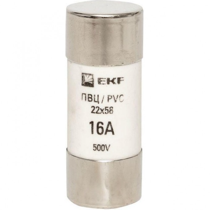 Плавкая цилиндрическая вставка EKF ПВЦ 16А PROxima pvc-22x58-16 Плавкая цилиндрическая вставка EKF ПВЦ 16А PROxima pvc-22x58-16