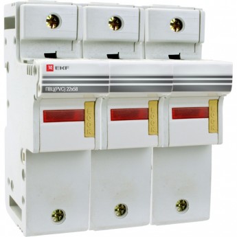 Предохранитель-разъединитель EKF PROXIMA для ПВЦ 22x58 3P (с индикацией)