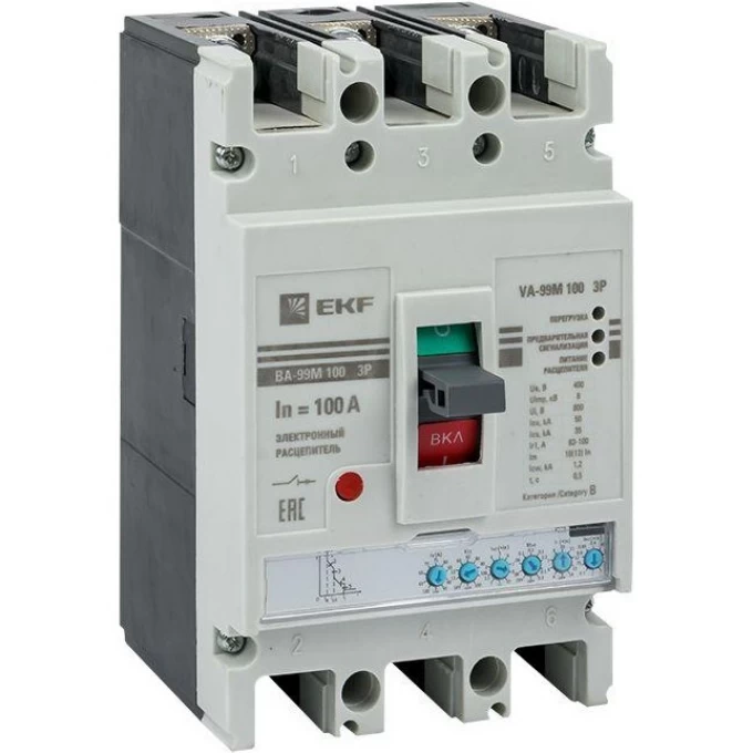 Выключатель автоматический EKF 3п 100/100А 50кА ВА-99М PROxima mccb99-100-100me Выключатель автоматический EKF 3п 100/100А 50кА ВА-99М PROxima mccb99-100-100me