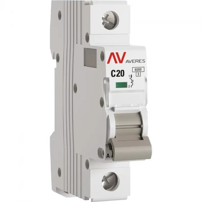 Выключатель автоматический EKF AVERES AV-6 1P 20A (C) 6kA mcb6-1-20C-av Выключатель автоматический EKF AVERES AV-6 1P 20A (C) 6kA mcb6-1-20C-av