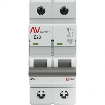 Выключатель автоматический EKF AVERES AV-6 2P 25A (C) 6kA