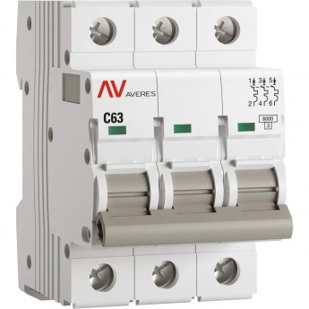 Выключатель автоматический EKF AVERES AV-6 3P 63A (C) 6kA
