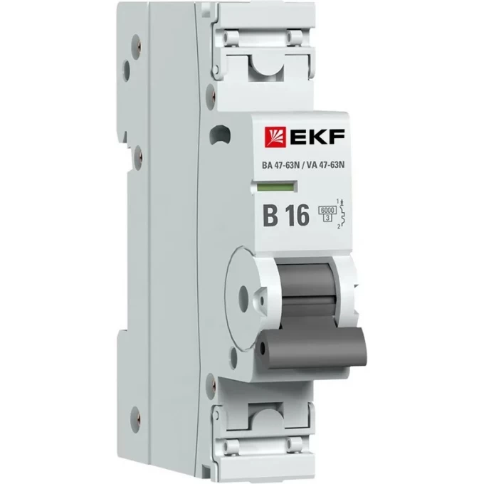 Выключатель автоматический EKF PROXIMA 1P 16А (B) 6кА ВА 47-63N M636116B Выключатель автоматический EKF PROXIMA 1P 16А (B) 6кА ВА 47-63N M636116B