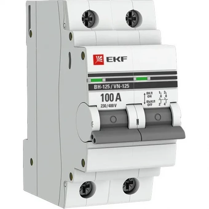 Выключатель нагрузки EKF PROXIMA ВН-125 2P 100А SL125-2-100-pro Выключатель нагрузки EKF PROXIMA ВН-125 2P 100А SL125-2-100-pro